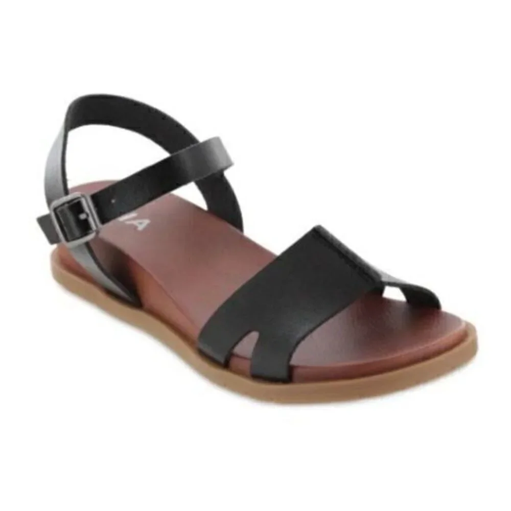 MIA sandal womens size 8 Olina vegan leather black adjustable ankle strap
